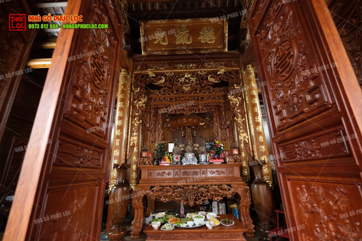 Mẫu sập thờ tăng giá trị thẩm mỹ, sang trọng cho không gian thờ