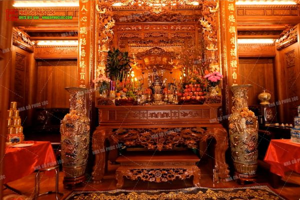 Sập thờ mai điểu - Mẫu sập thờ đặc trưng trong không gian thờ nhà gỗ