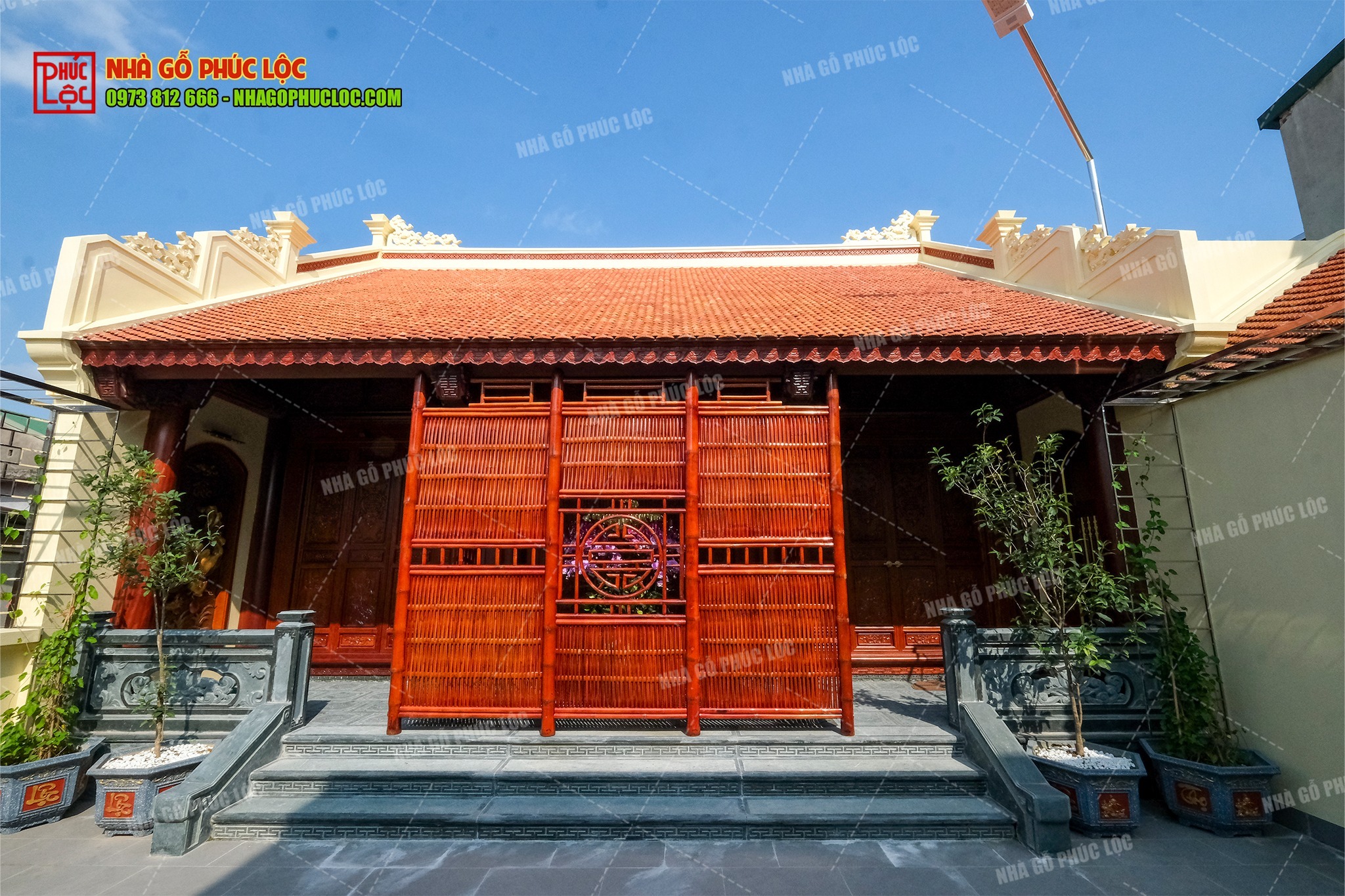 Nhà gỗ lim 3 gian được thi công bởi Nhà gỗ Phúc Lộc