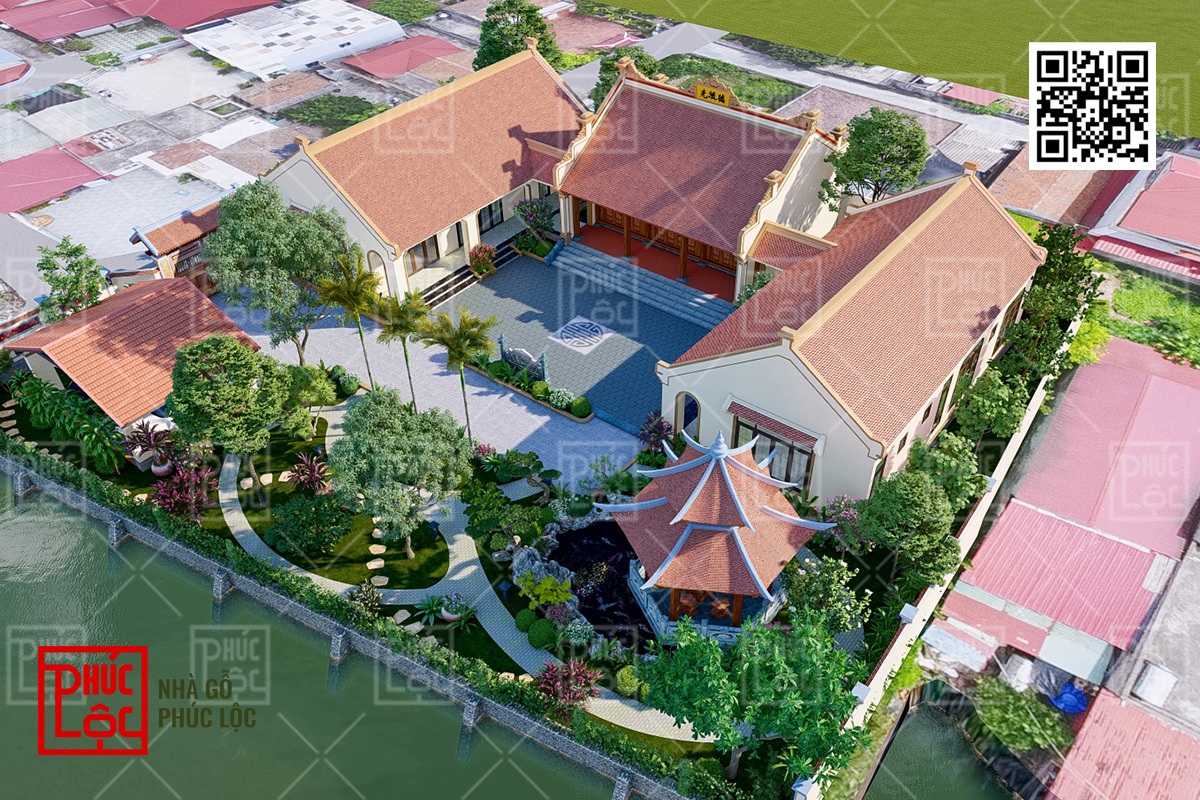 Bố trí cổng, lối đi và tiểu cảnh hợp lý